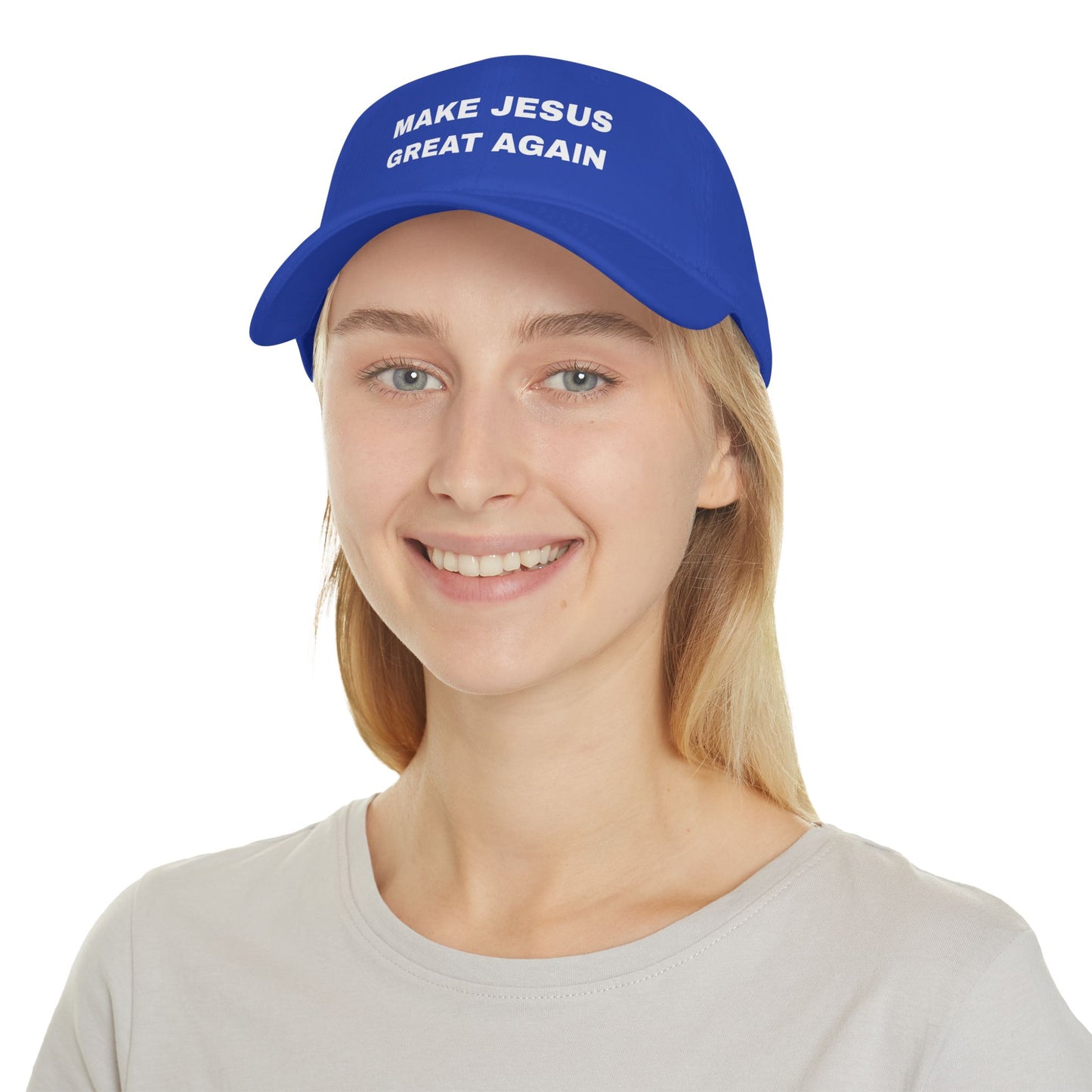Make Jesus Great Again Low Profile Baseball Cap | Faith-Inspired Casual Wear