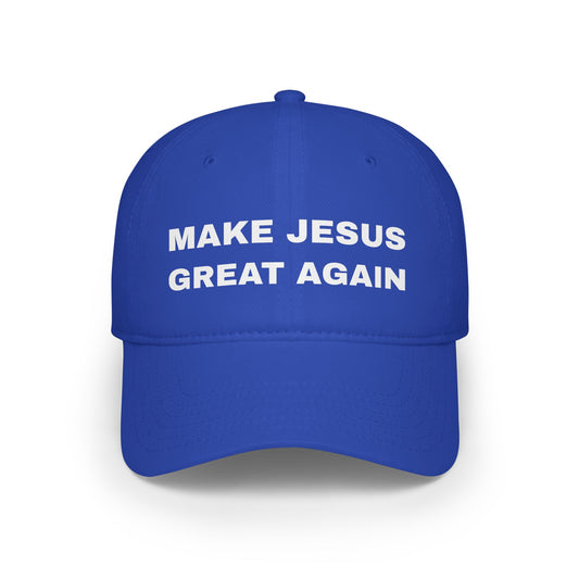 Make Jesus Great Again Low Profile Baseball Cap | Faith-Inspired Casual Wear